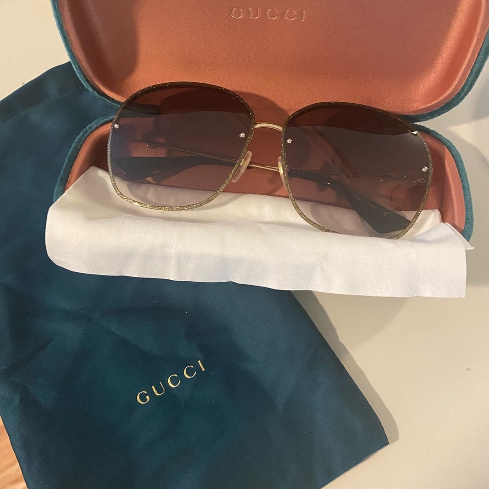 gold real gucci sunglass